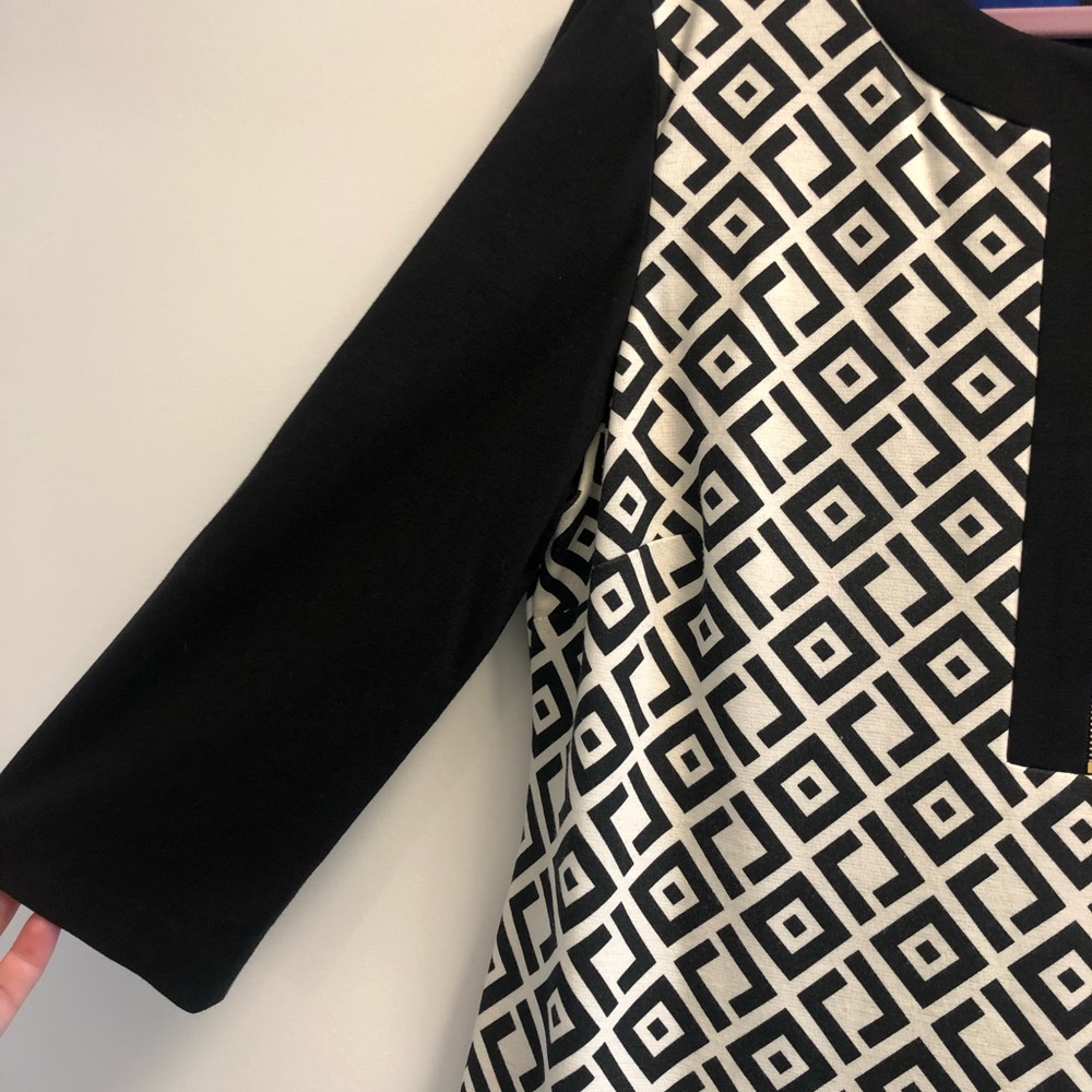 EUC Tahari Arthur S. Levine Black & White Dress - Picture 5 of 15